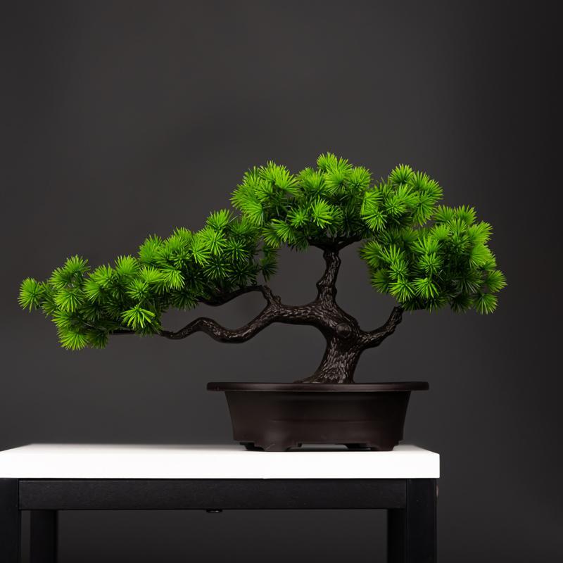 27cm Artificial Pine Bonsai Fake Tree for Home Office Desktop Decor