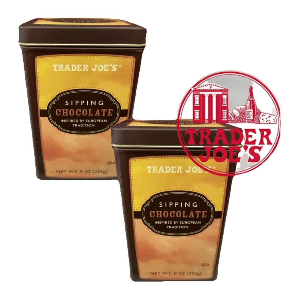 2 Packs Trader Joe's Sipping Chocolate 9 oz Each Pack, Total 18 oz FREE SHIPPING