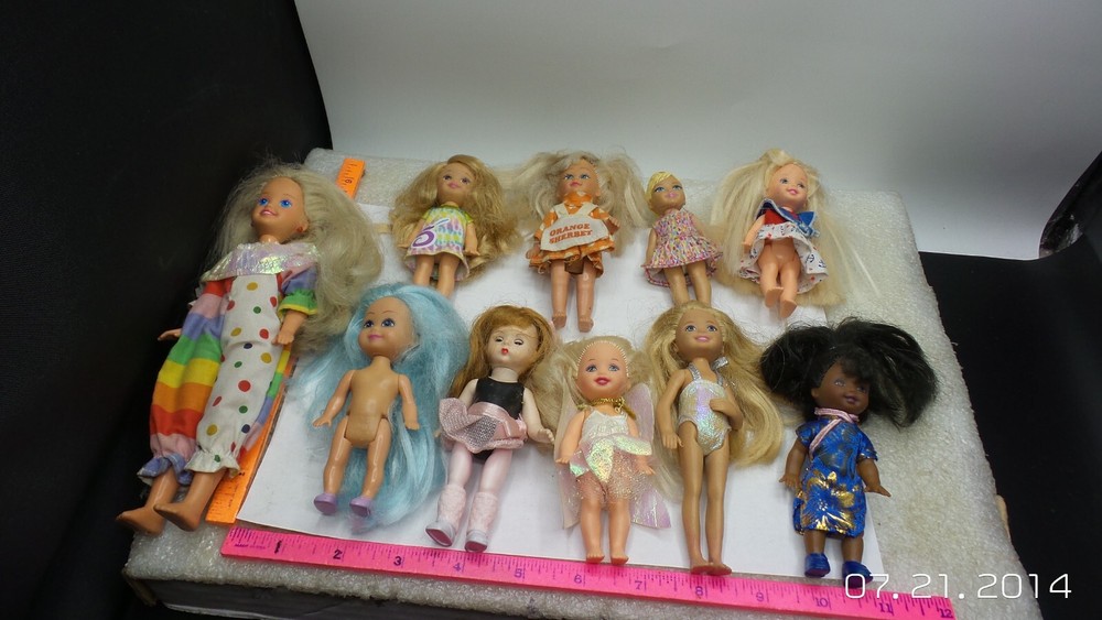 LOT OF 10 VINTAGE AND MODERN Kelly-Chelsea Clone Generic Dolls TODDLERS AND MORE