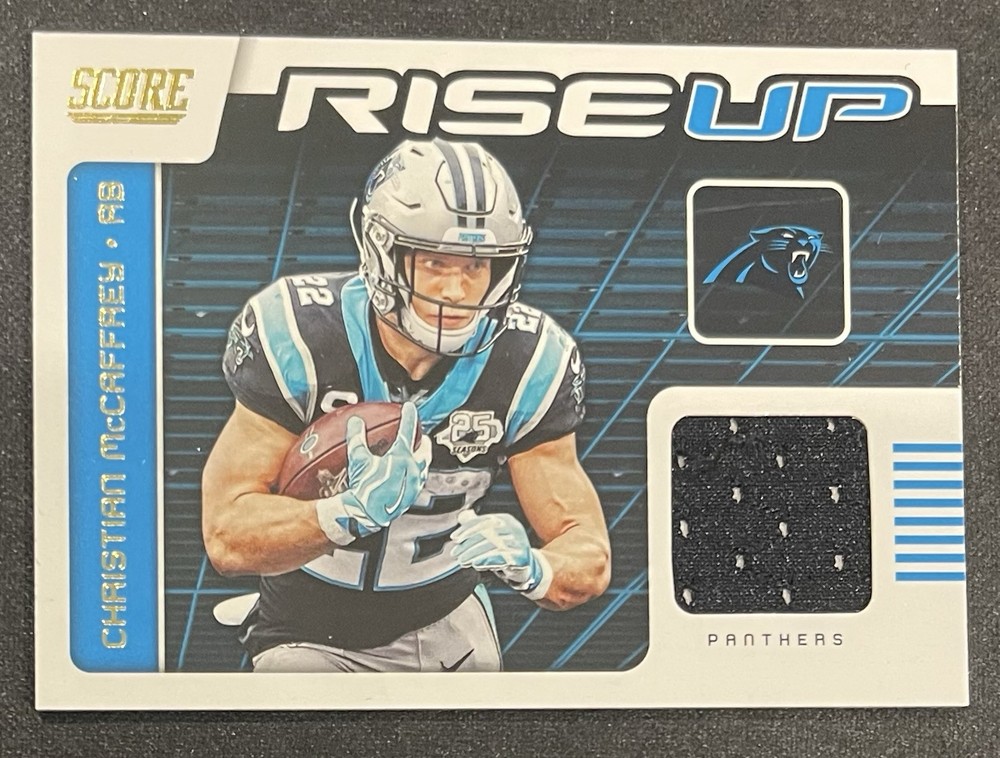 2020 Panini Score Rise Up Jersey RU-CM Christian McCaffrey Panthers NFL
