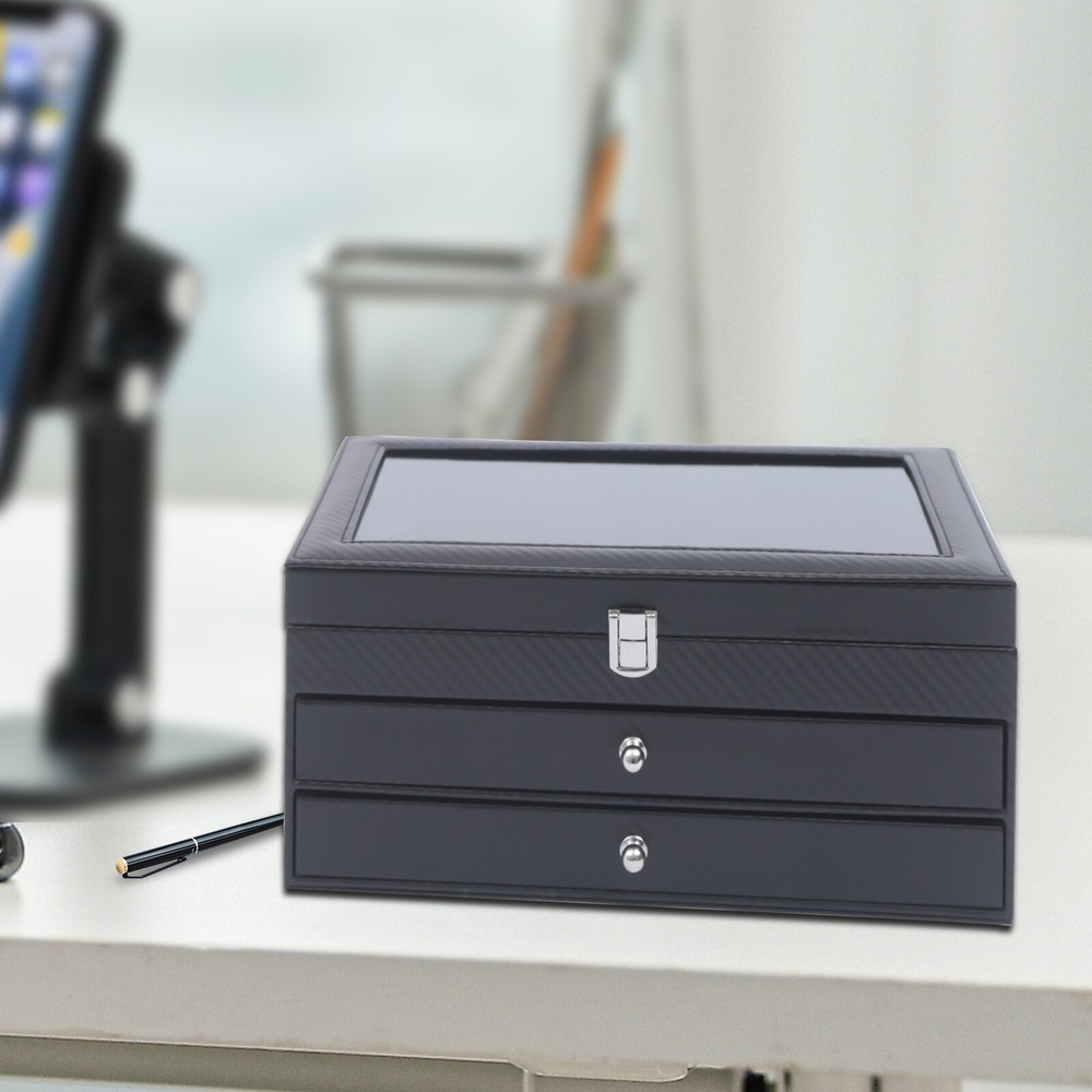 Pen Storage Display Pen Display Box Pen Collection Display Case Black Lid Top US