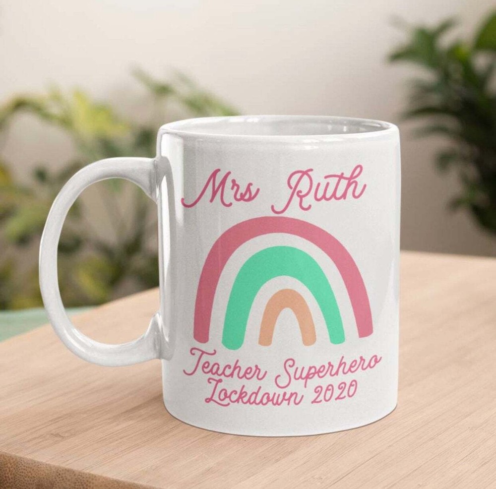 Teacher Superhero Mug Personalised Back Thank You Teacher From Uk Gift For Her