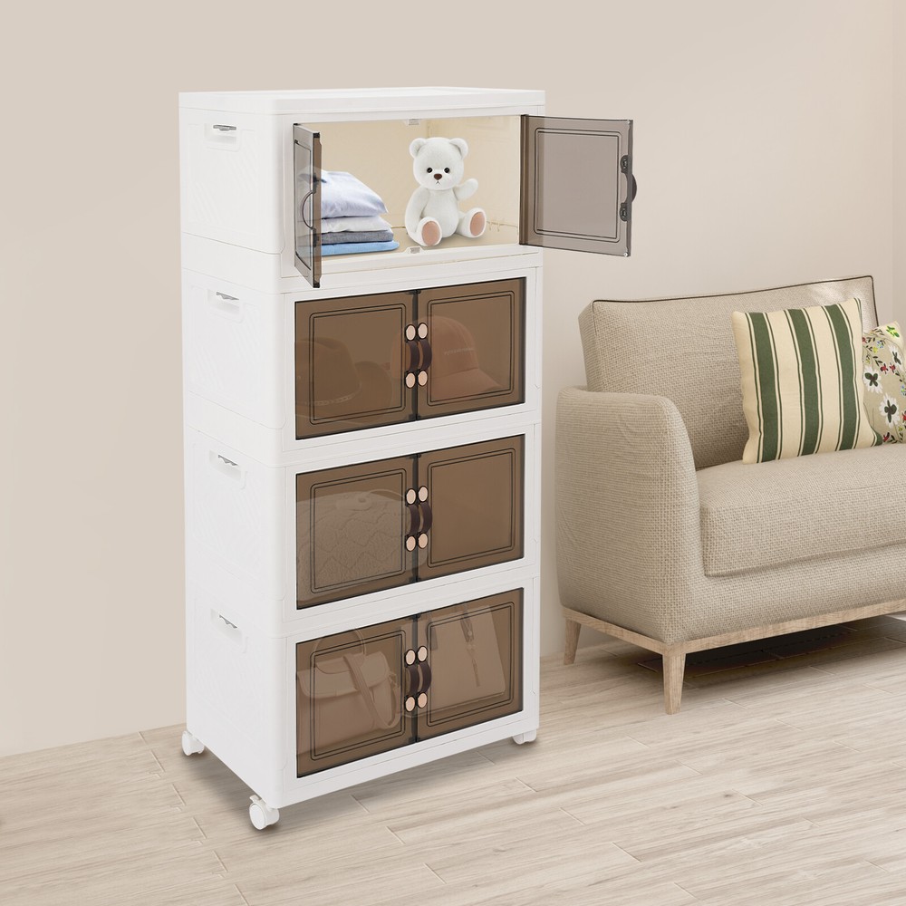 Large Collapsible Storage Bins for Bedroom - Stackable Foldable Organizer Box