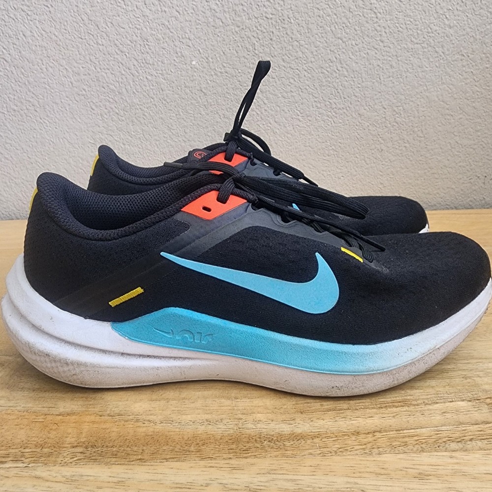 Nike Winflo 10 Running Shoes in Black Baltic Blue - Size 8.5