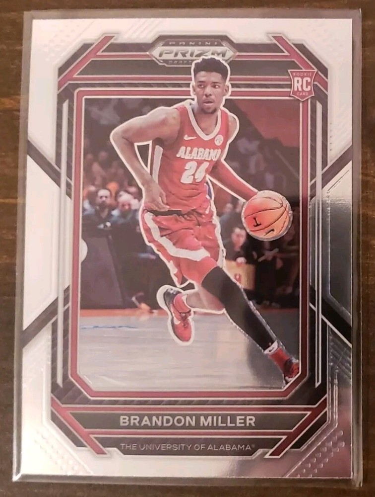 Brandon Miller 2023-24 Panini Prizm Draft Picks  Base #63 RC Charlotte Hornets