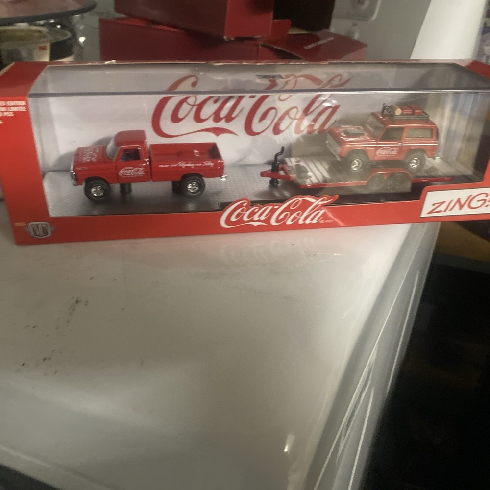 M2 MACHINES COCA COLA 1972 FORD F-250 4X4 AND 1966 BRONCO TW11 21-08