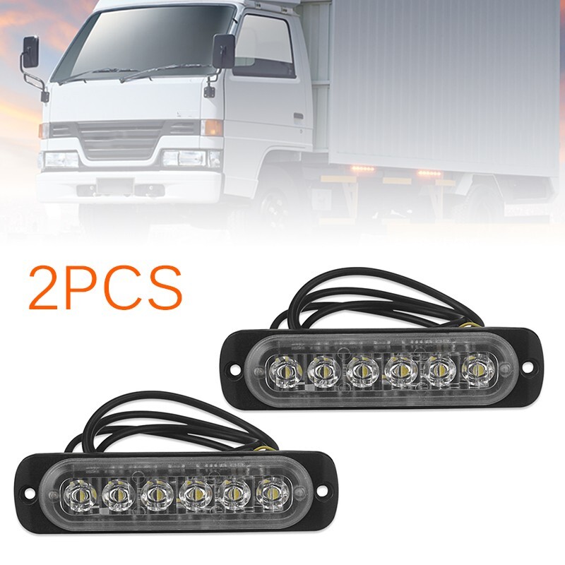 2X Fog Light 6 LED Work Lamp Flood Beam Bar For Car SUV Off-road Car DC 12V-24V