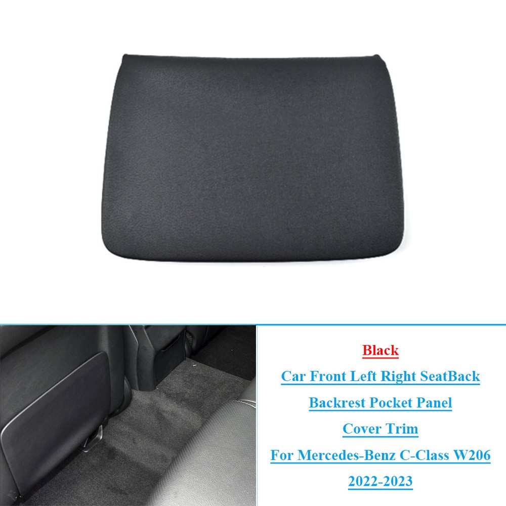 Front Seat Backrest Pocket Panel Cover Trim Black For Mercedes Benz C-Class W206