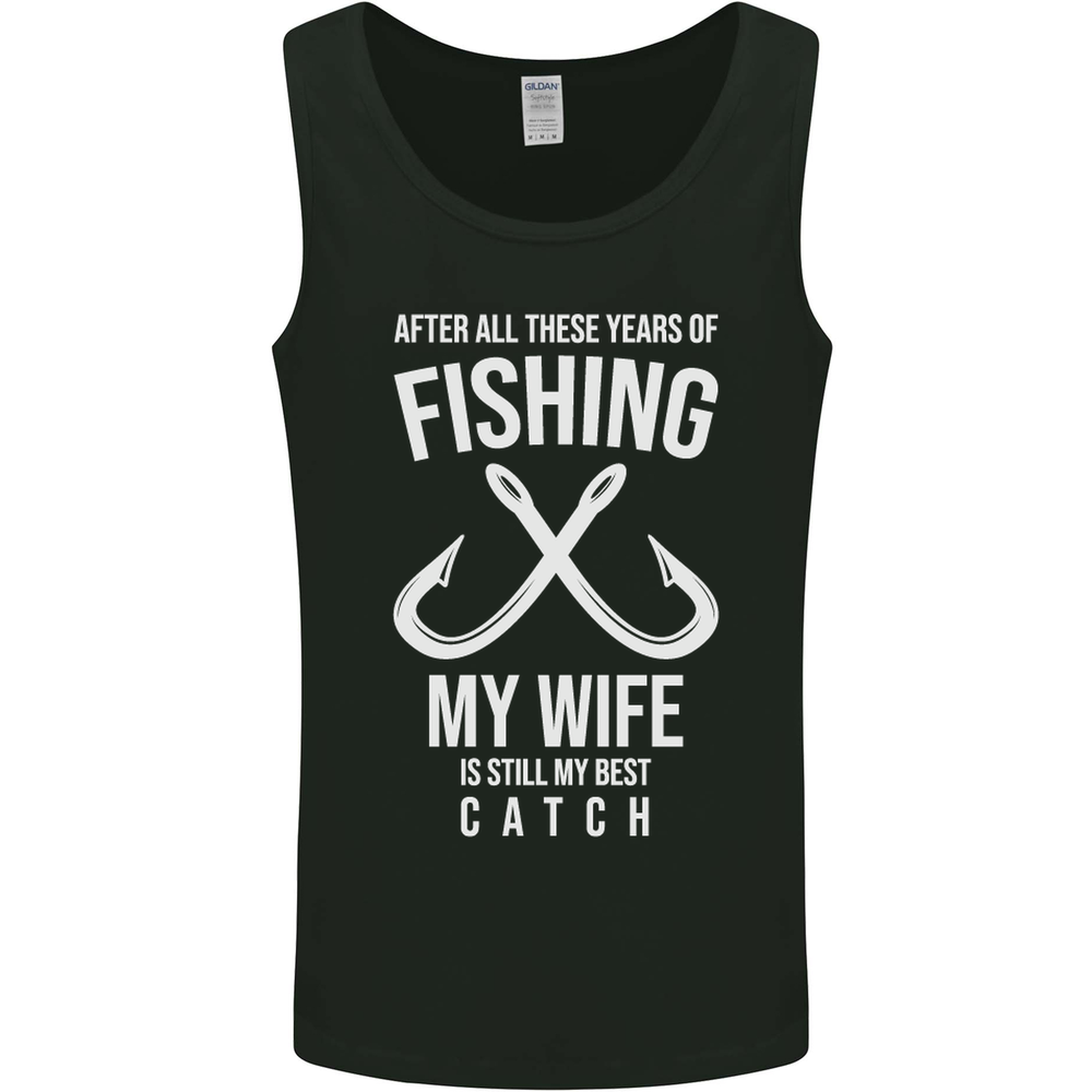 Wife Best Catch Funny Fishing Fisherman Mens Vest Tank Top