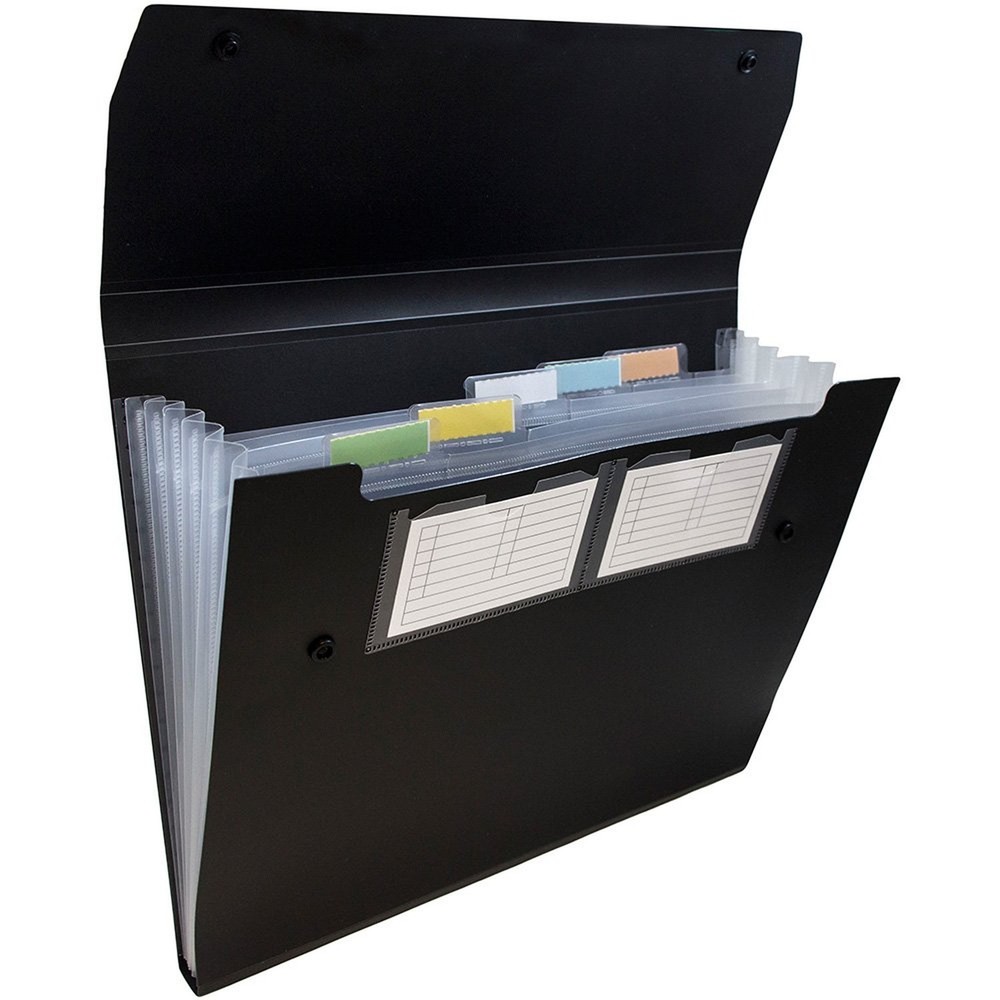 6-Pocket Plastic Accordion File Folder with Snap Closure by JAM PAPER