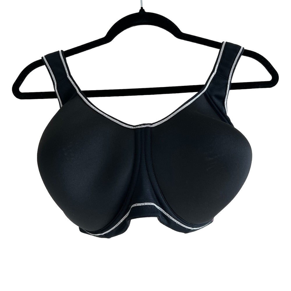 Freya moulded sonic adjustable convertible sports bra black white size 32K