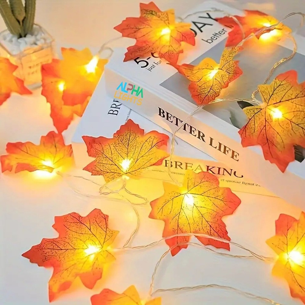 Clearance Sale! Maple Leaf Fairy Lights 3M 20LED Autumn Garland String Lights-image