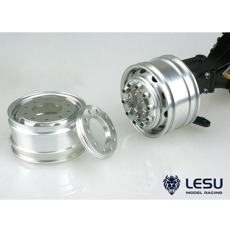 Clearance Sale:Metal Front Wheel Hub LESU for 1/14 Flange Axle RC Dump Tractor-image
