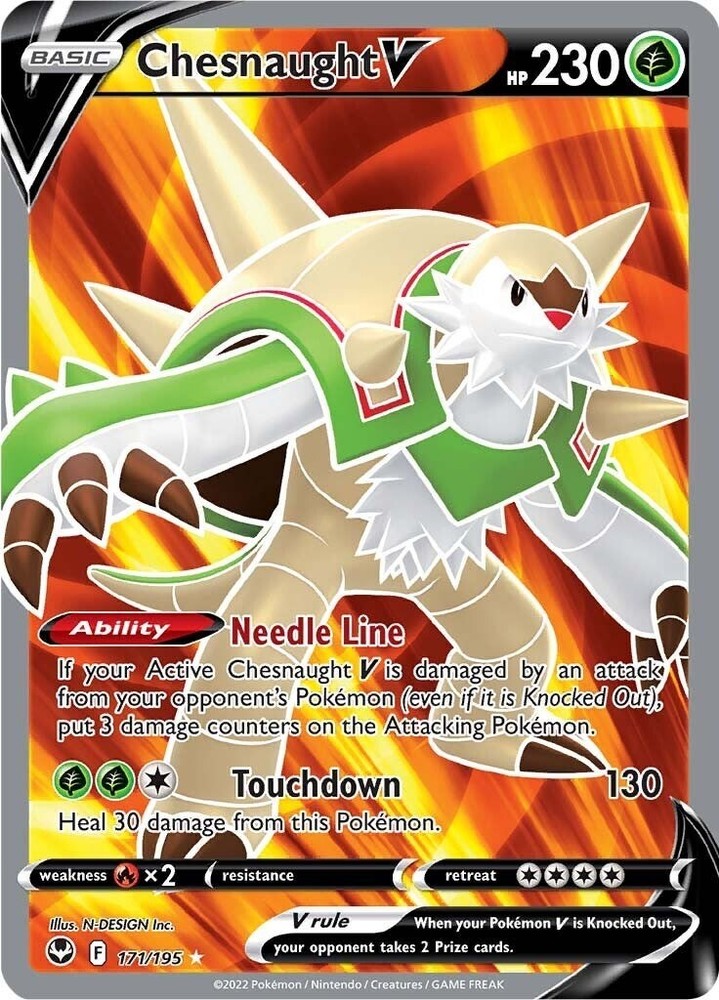 Chesnaught V (Full Art) 171/195 Swsh12: Sword & Shield - Silver Tempest Holo