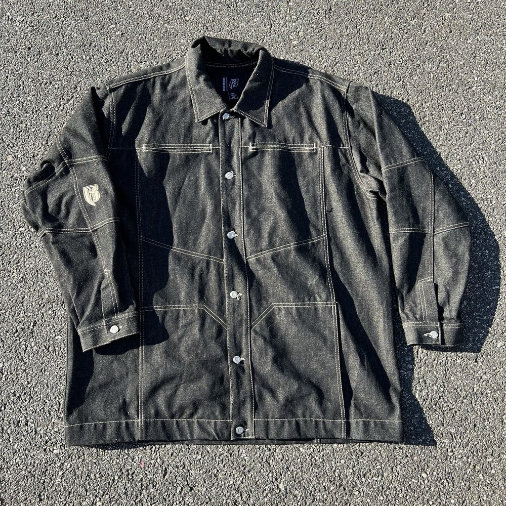 Ruff Ryders Jacket Mens OVERSIZED SIZE XXL 2XL Dirty Denim Trench Coat Workwear