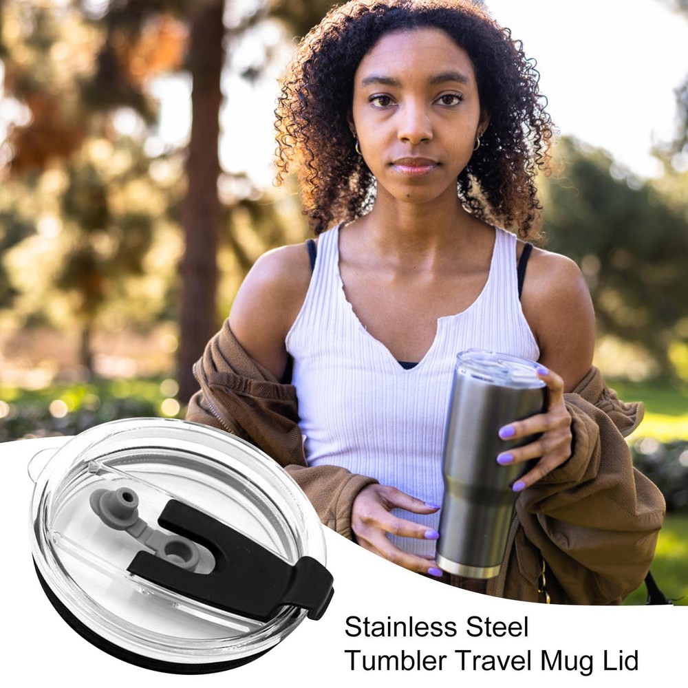 Splash-Resistant Spill-Proof Replacement Tumbler Lids for Skinny Cups
