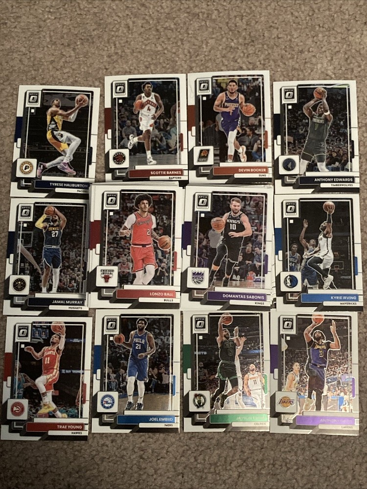 2022-23 Donruss Optic Basketball 98-Card Lot Featuring Top Players and Collectible Inserts