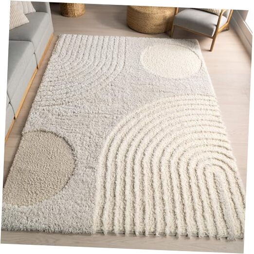 Gloria Abstract 4x6 Shag Rug for Living Room Bedroom Dining Nursery