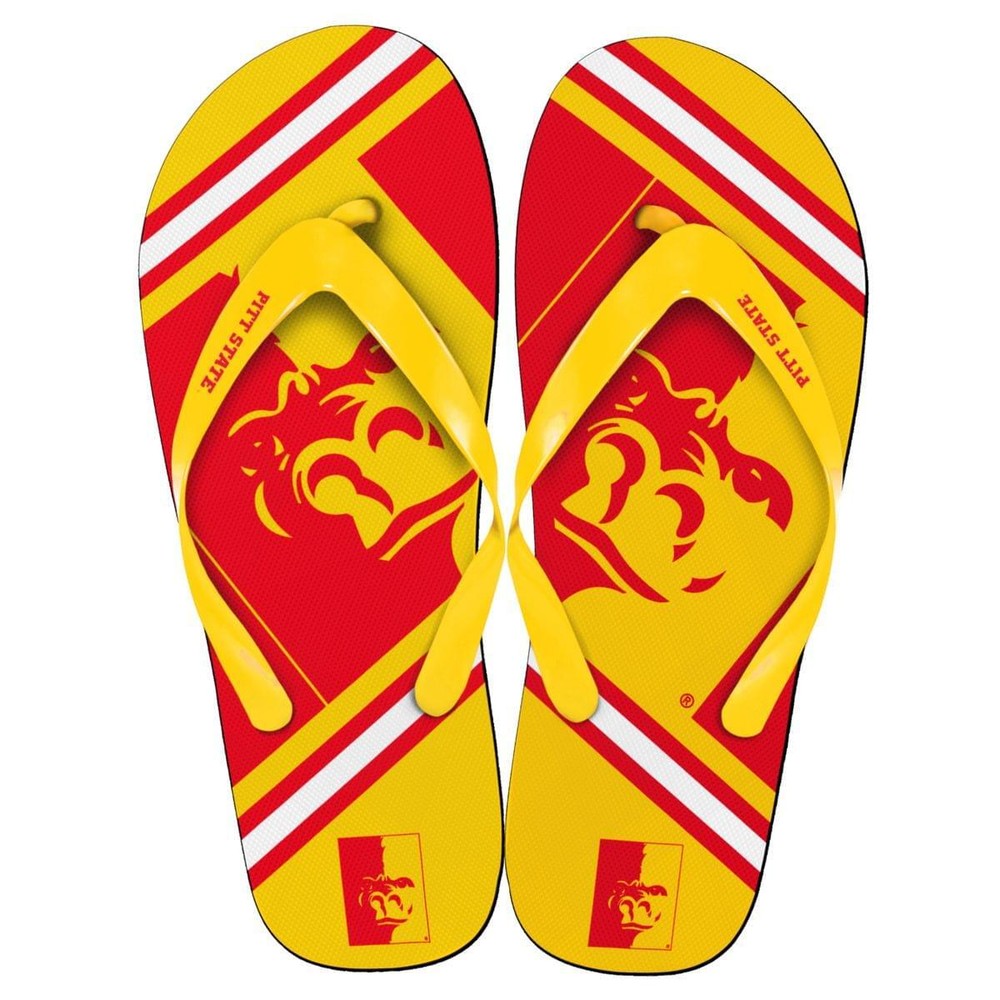 Pittsburg State Gorillas Unisex Big Logo Flip Flops X-Small (W 5-6)