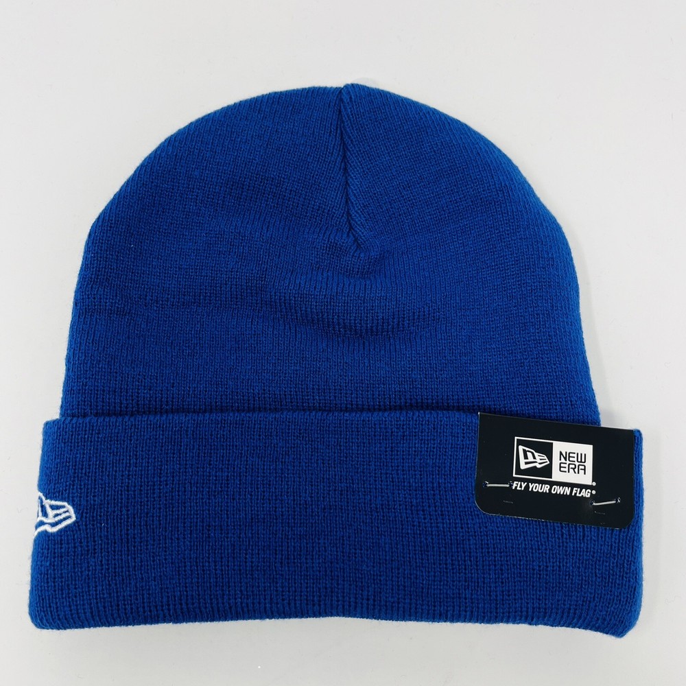 New Era Mens Solid Blue Winter Hat Cap Beanie Toboggan Seasonal Snow Outdoors