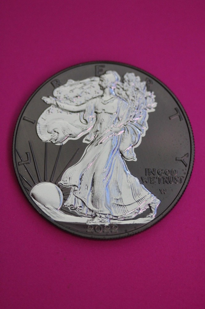 Colorized 2022 BU American Silver Eagle 1 Ounce .999 Fine Exact Coin Shown 132