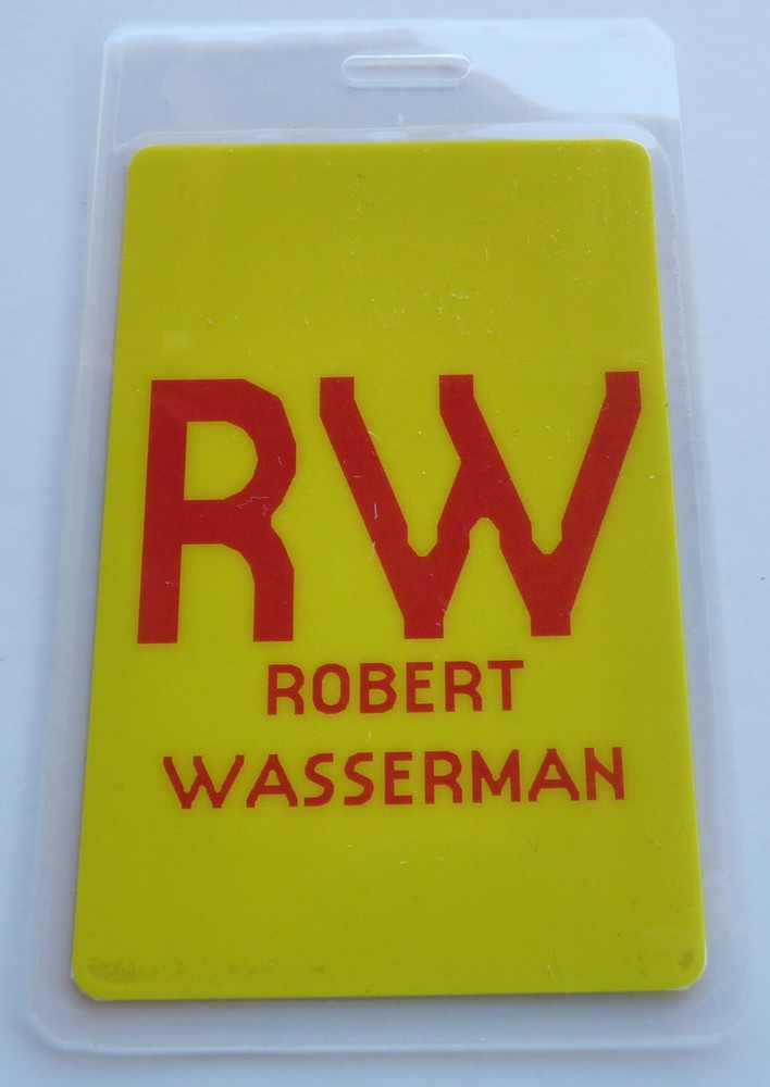 Robert Wasserman Luggage Tag Concert Tour All Access Backstage Pass Laminate D22