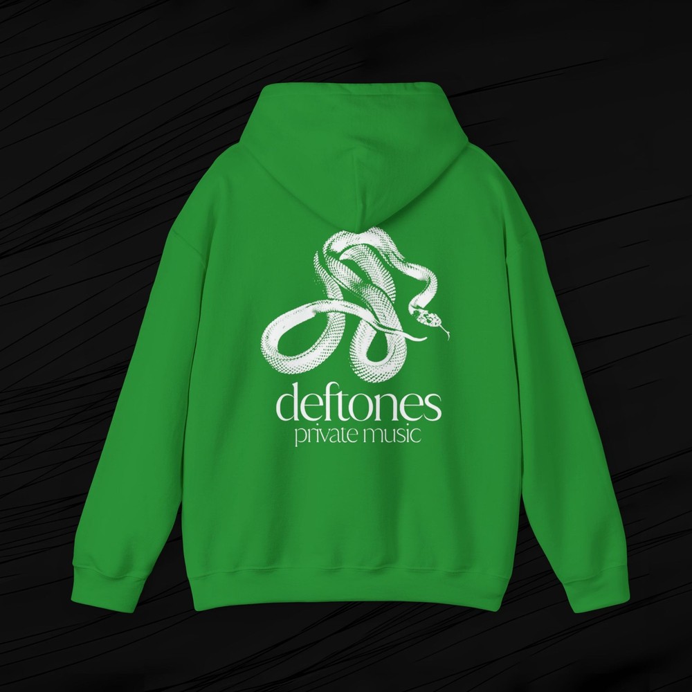 Deftones Private Music Graphic Hoodie - Band Merch For Rock Concerts