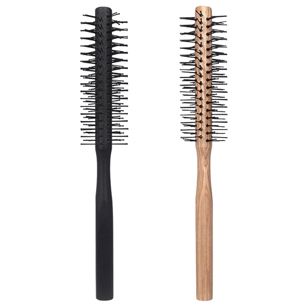 2-Pack Curly Hair Styling Brush for Men Round Blow Dry Cylinder Comb