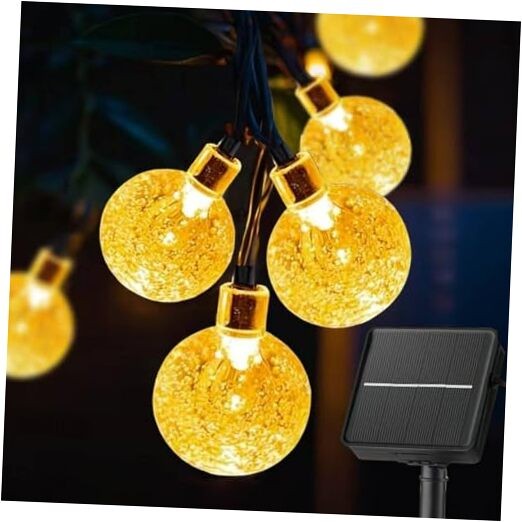 50 LED 30Ft Solar String Lights Outdoor Crystal Globe Waterproof