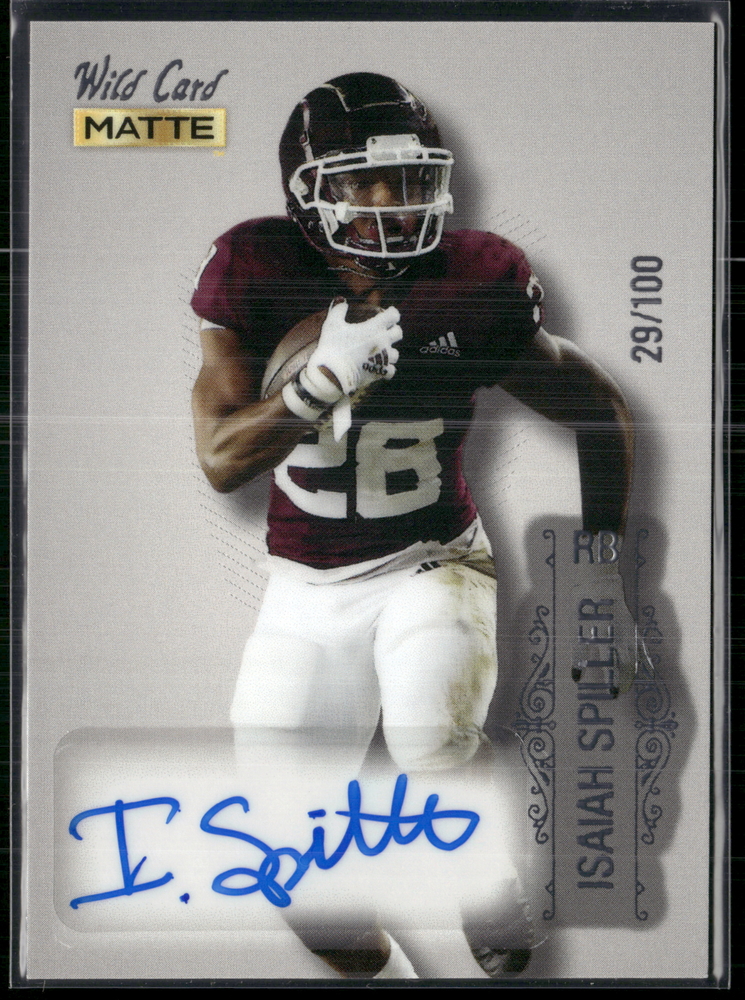 Isaiah Spiller 2022 Wild Card Matte Auto 29/100