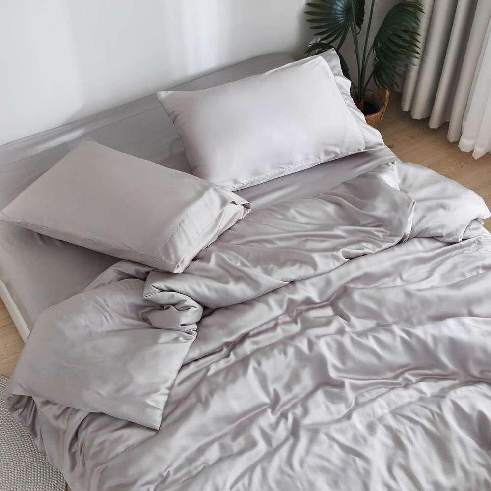 Bamboo Viscose Twin Sheet Set - Cooling Deep Pocket for Comfort