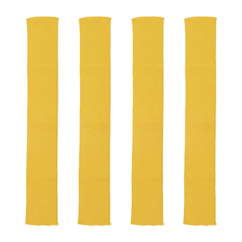 4pcs 40x6cm Elastic Cuff Ribbed Trim Cotton Fabric Knit Stretch Band Dark Yellow
