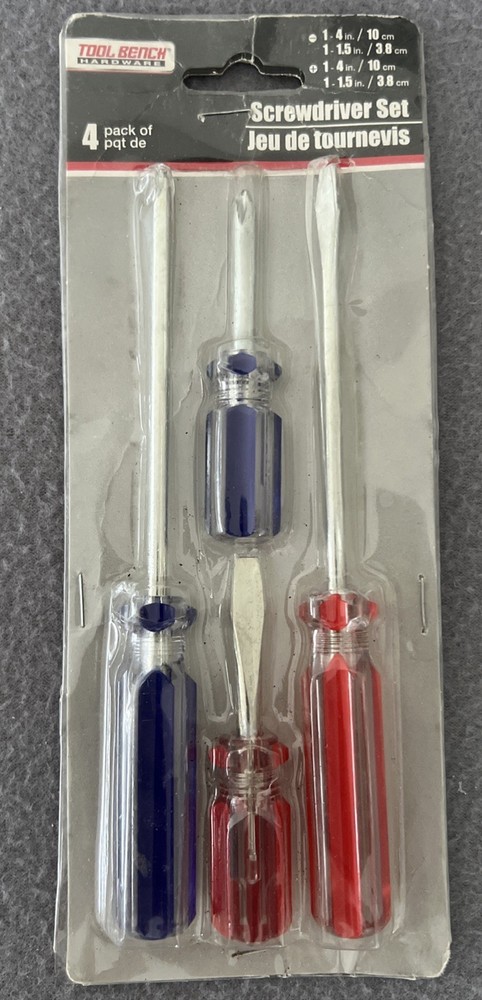 4-Piece Screwdriver Set with 4