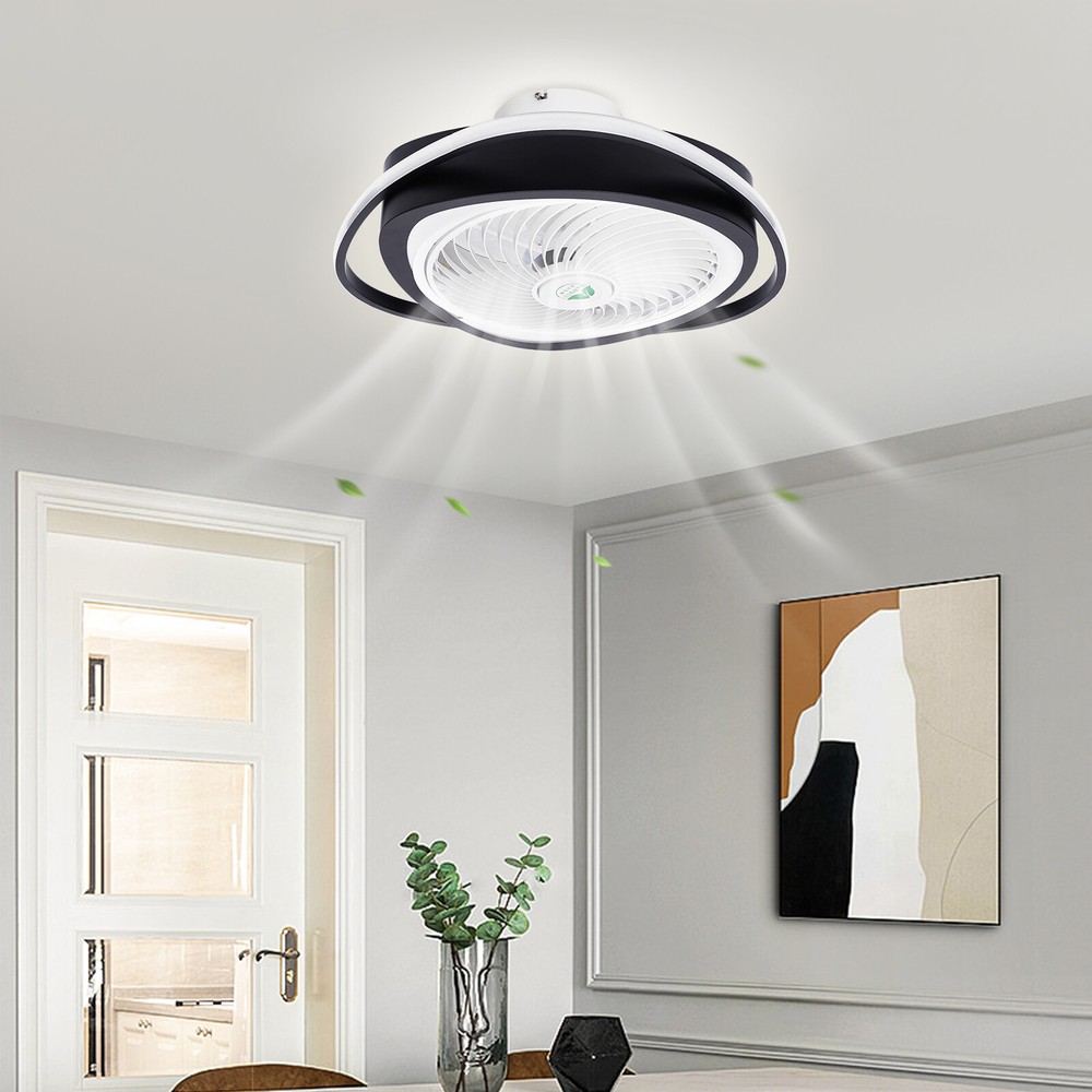 Modern LED Chandelier Fan with Remote Dimmable 3-Color Light