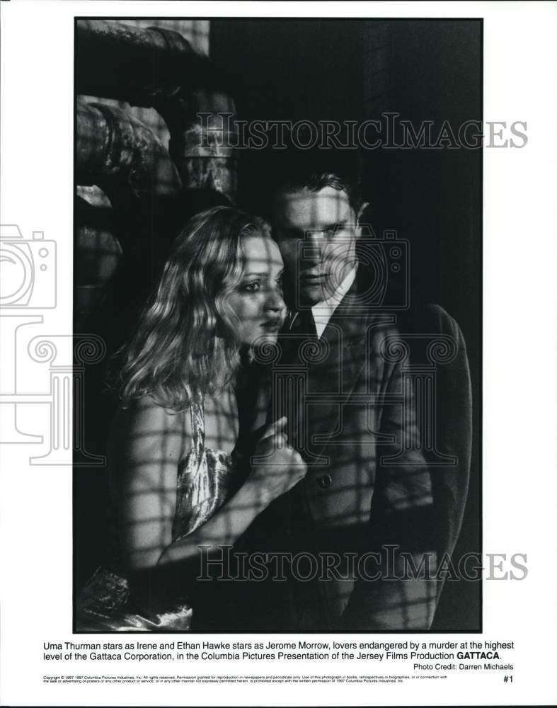 1987 Press Photo Uma Thurman & Ethan Hawke starring in 
