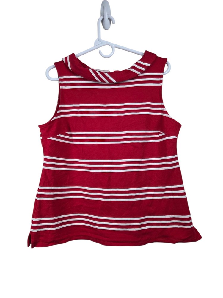 Talbots Woman's Sleeveless Striped Tank Size Large