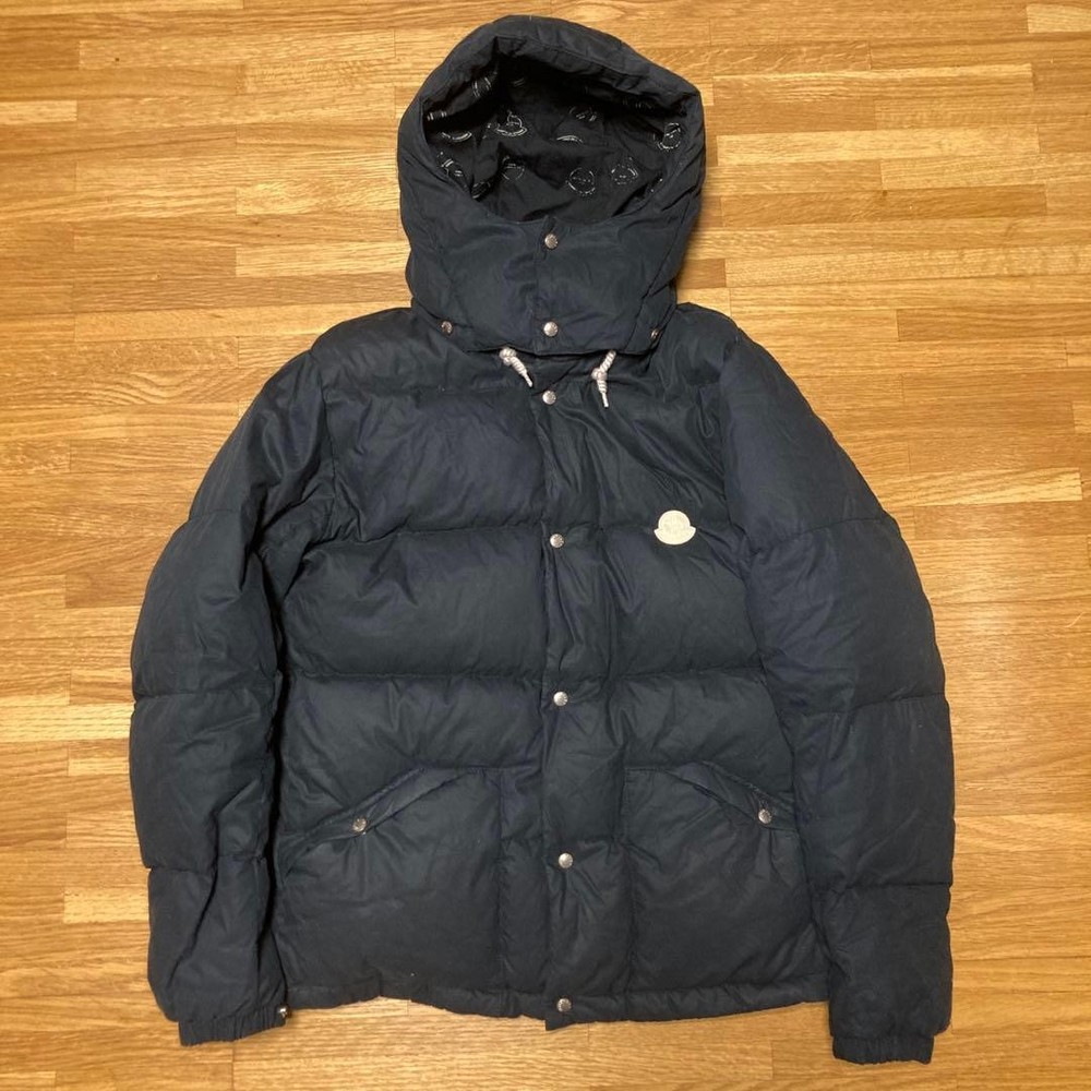 MONCLER Navy Hooded Puffer Jacket M
