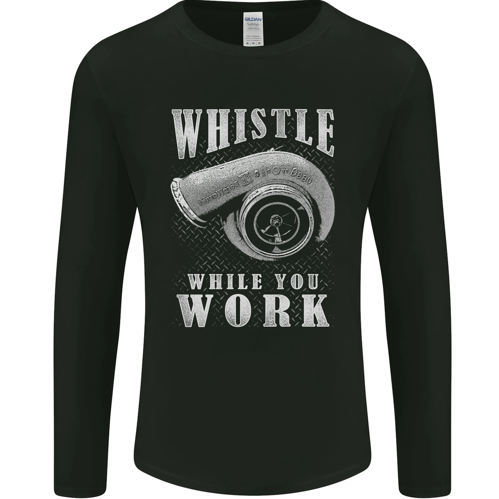 Whistle While You Work Turbo Cars Men's Graphic Long Sleeve Tee