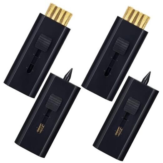 4 Pack Retractable Golf Club Cleaner Brush, Portable Double-Sided Golf Black