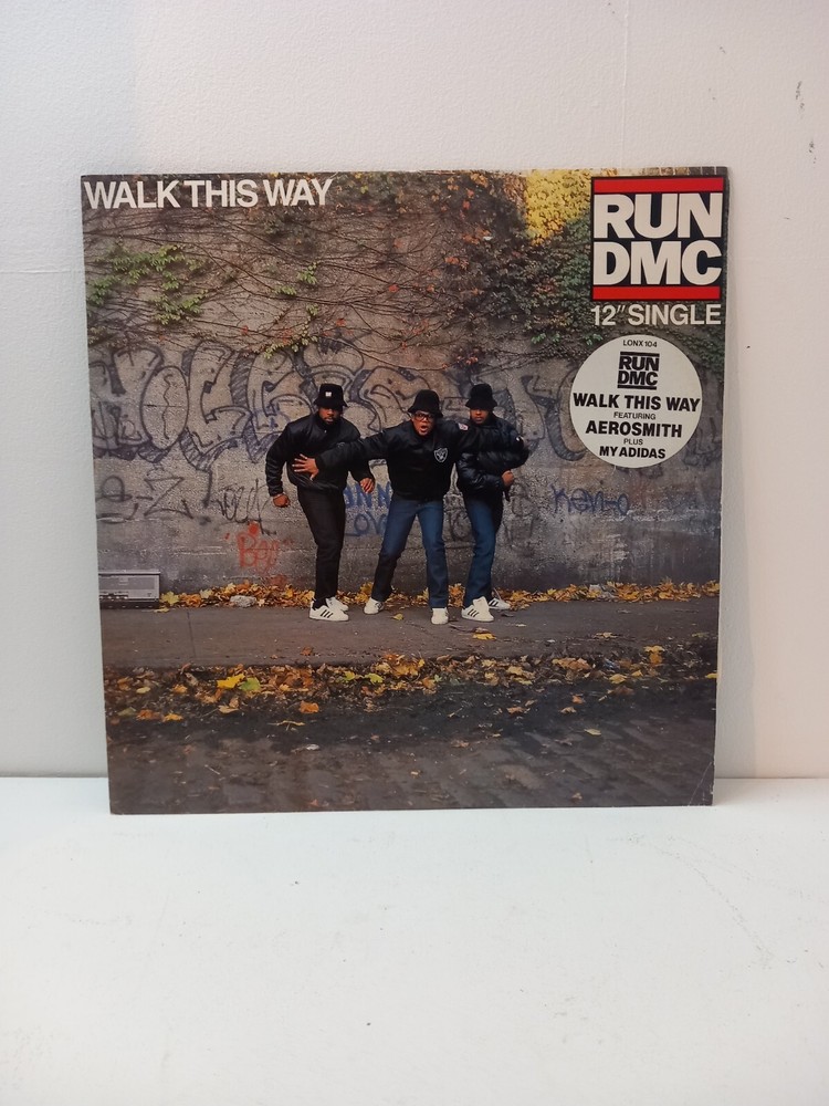 RUN DMC - Walk This Way / My Adidas 12” Old School Hip Hop Vinyl Aerosmith 1986