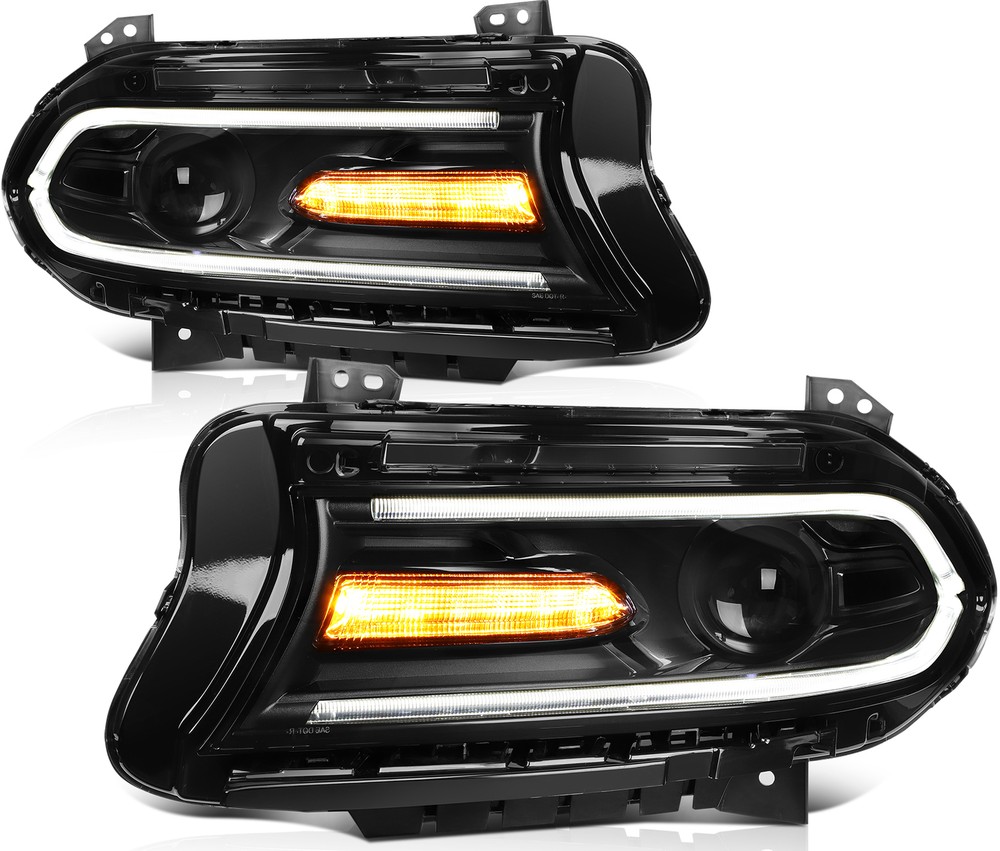 For 2015-2023 Dodge Charger Front Headlight Assembly Passenger Driver Lamps Pair