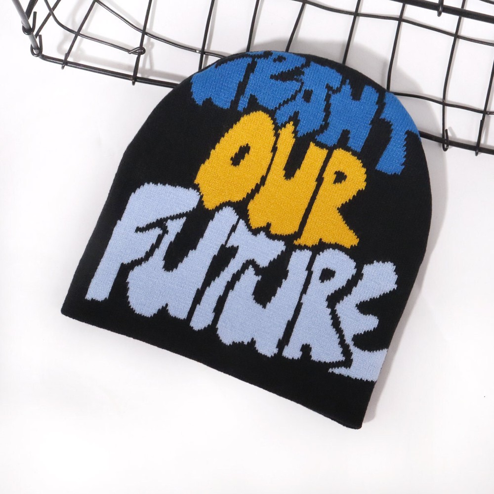 Grant Our Future Hip Hop Letter Knit Beanie Winter Skull Cap