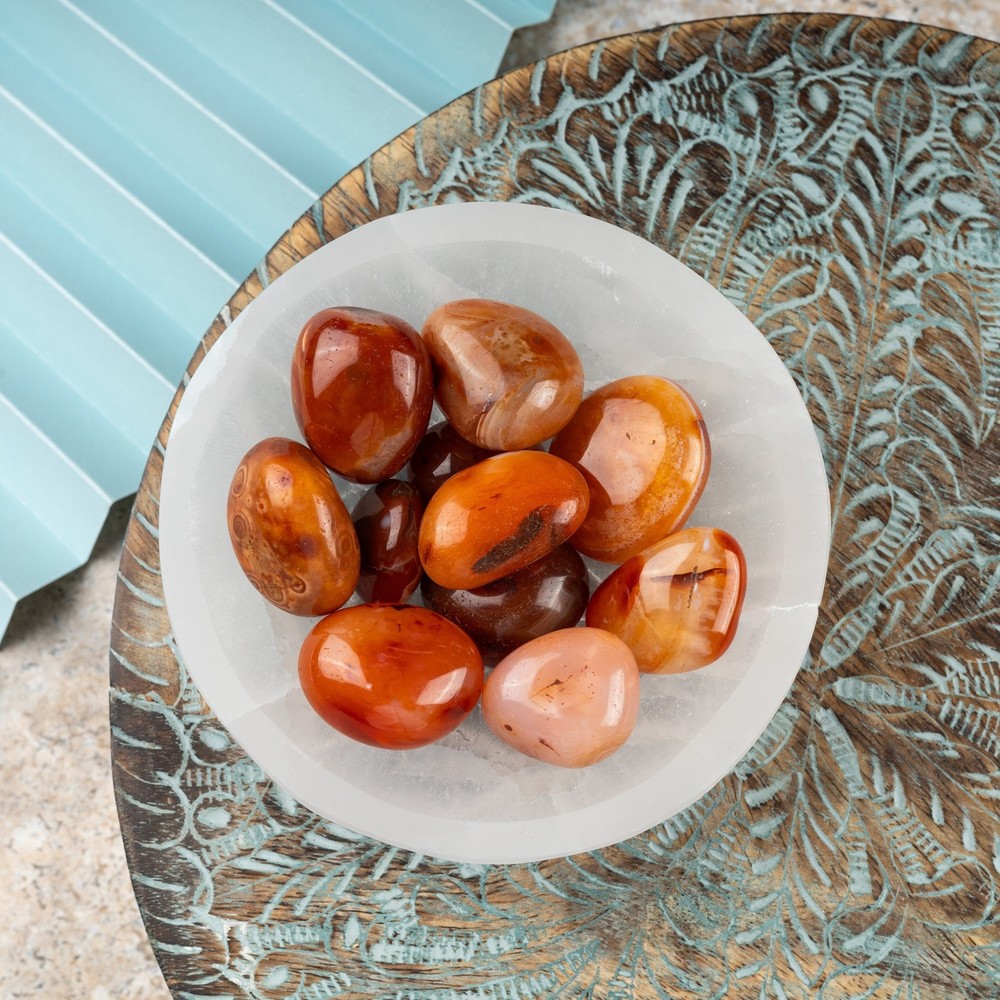 Carnelian Tumbled Stone for Meditation Healing and Energy