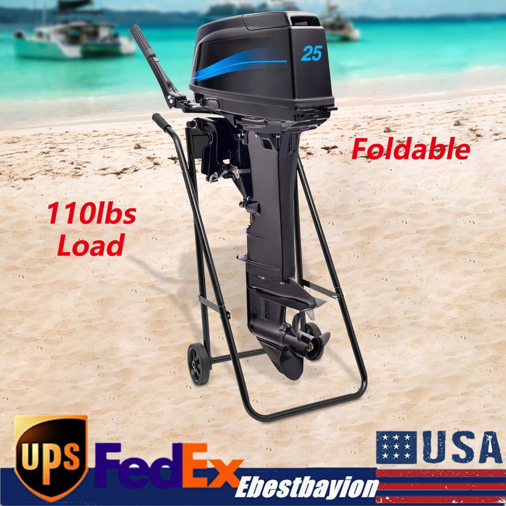 Heavy Duty Outboard Motor Trolley Stand for Easy Engine Transport