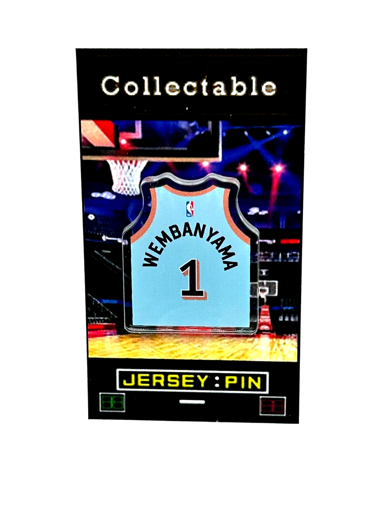 New San Antonio Spurs Victor Wembanyama Jersey Lapel Pin Collectible with FREE Shipping