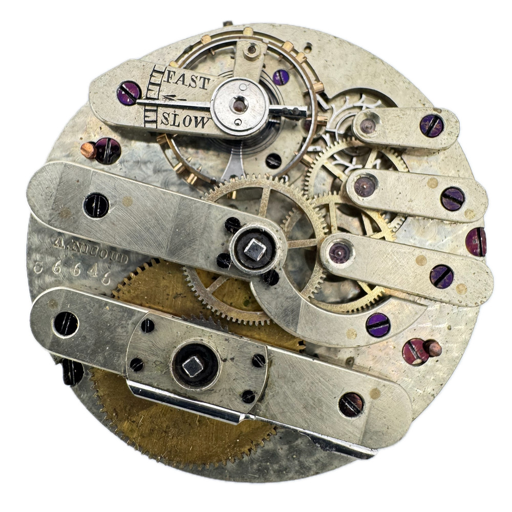 Antique 36mm A. Nicoud High Grade Mechanical Pocket Watch Movement Swiss fParts