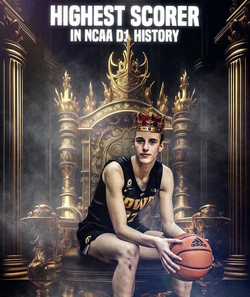 New Caitlin Clark All Time Leading Scorer Poster Trendy Wall Art (NO FRAME)