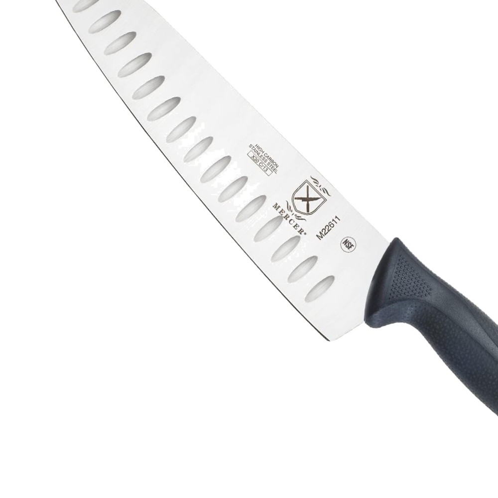 Ergonomic 10-Inch Millennia Chef Knife with Granton Edge for Precision Cuts