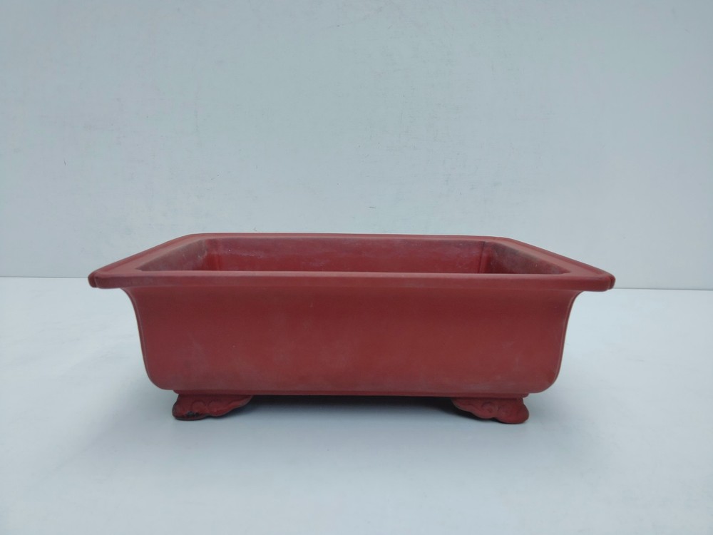 Japanese Koyo Unglazed Deep Bonsai Pot 29cm Rectangular Planter