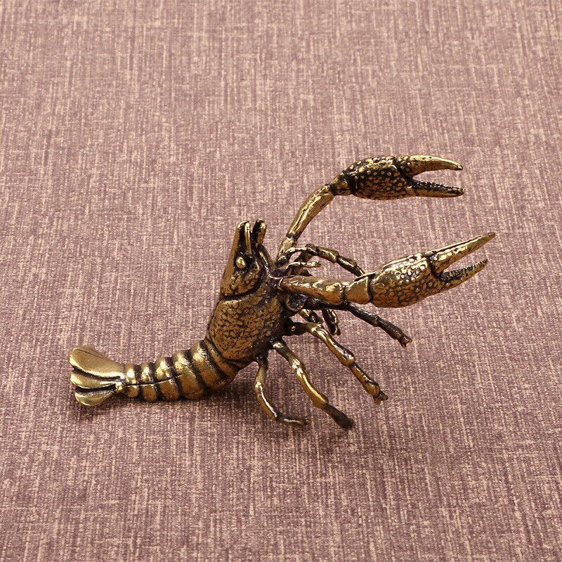 Pure Copper Lobster Small Ornaments Solid Copper Cast Tea Pet Antique Crafts
